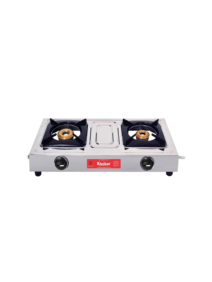 Black 2 Burner Classic Stainless Steel Manual Gas Stove - Best Price ₹1483 at Myntra