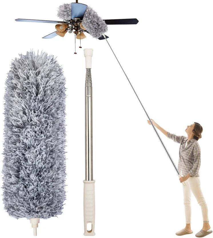 Porslin Microfiber Duster with Extendable Rod 100 inch ...