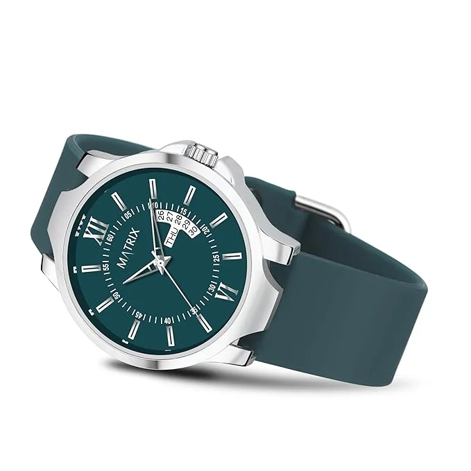 Matrix Antique 2.0 Day & Date Softest Silicone Strap Analog Watch for Men & Boys - Best Price ₹273 at Amazon