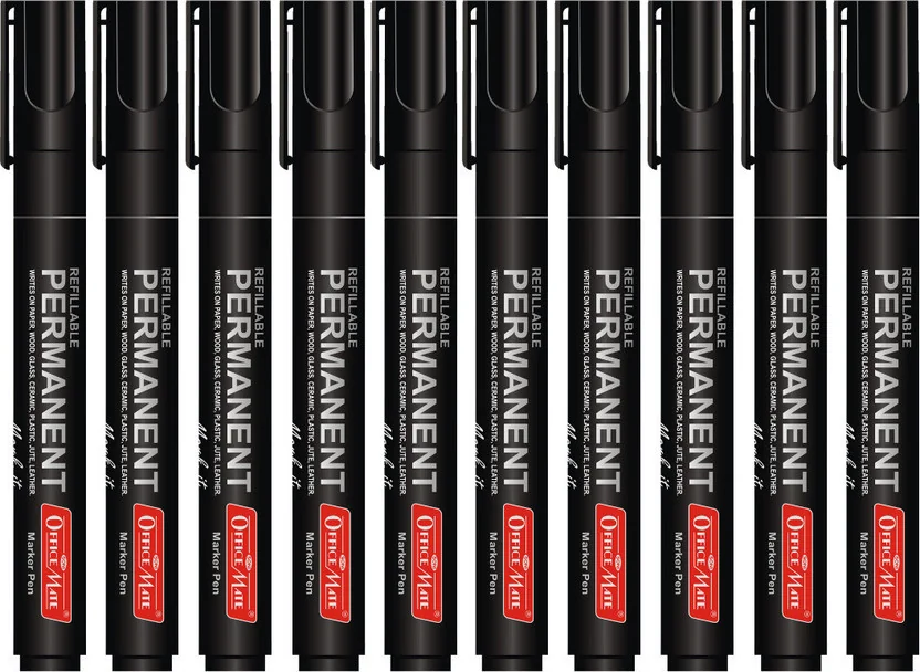 Soni Officemate Refillable Permanent Marker For Office,...