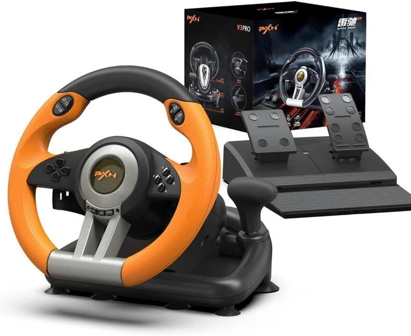 PXN V3 180 Degree Racing Game Steering Wheel With Brake...