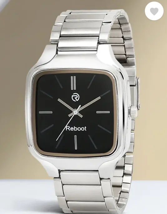 Reboot FT3027 NEW DESIGNER SQUARE STIANLESS STEEL ADJUSTABLE CHAIN Analog Watch  - For Men FT3027 NEW DESIGNER SQUARE BLACK DIAL