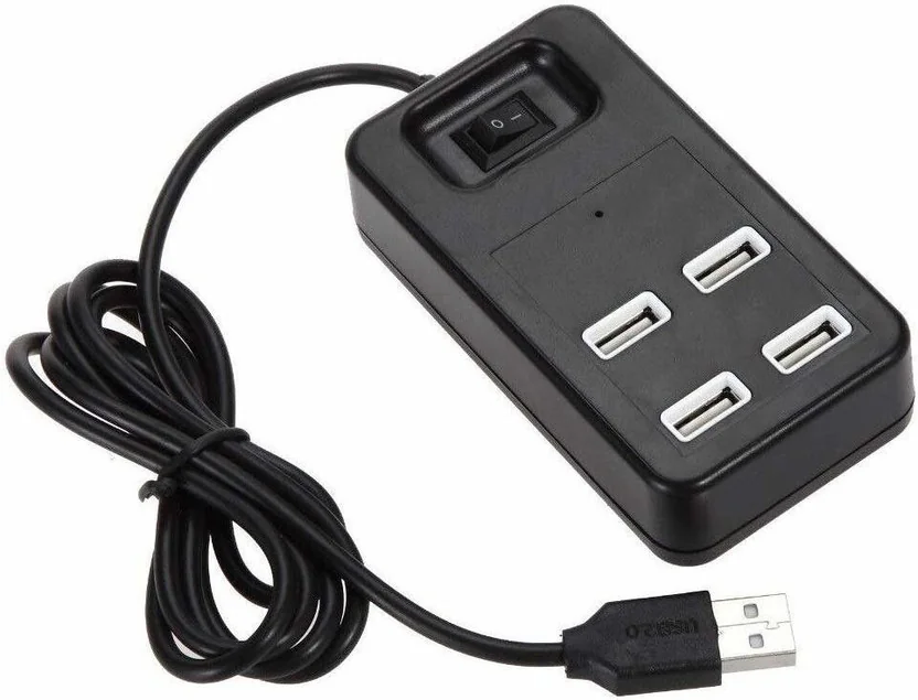 spincart 4 Port USB 2.0 HUB, High Speed Data Transfer w...