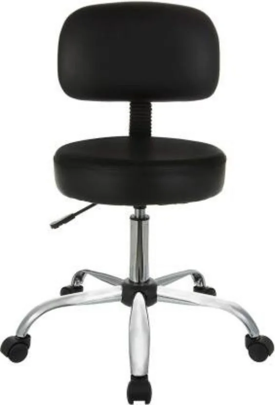 Guru Office Stool Chair/Doctor's & Back Cushion, PU Lea...