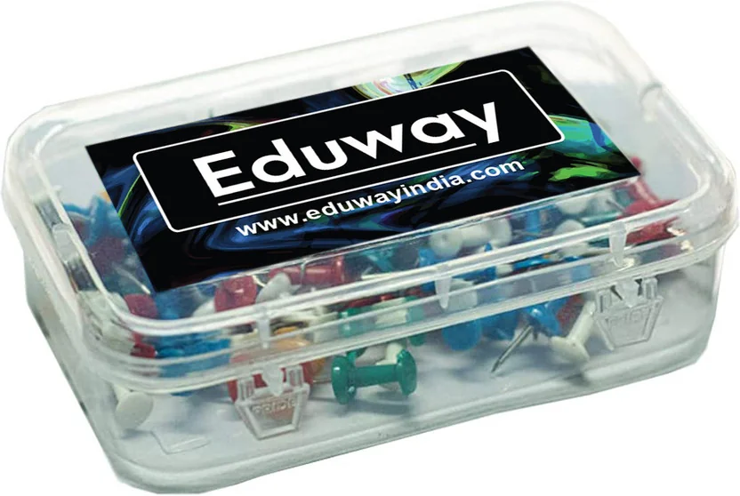 Eduway Transparent Plastic, Push Pins, Thumb Pins for P...