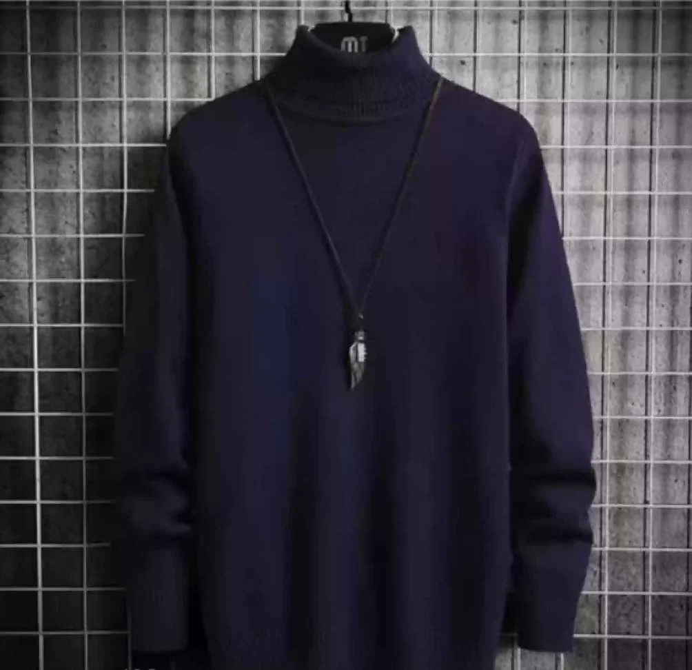 High Neck Formal Women Wool Blend Dark Blue Sweater - Best Price ₹163 at Shopsy