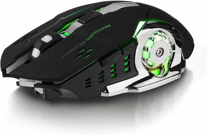 microware Wireless Mouse, Silent Mute Gaming Mouse RGB ...