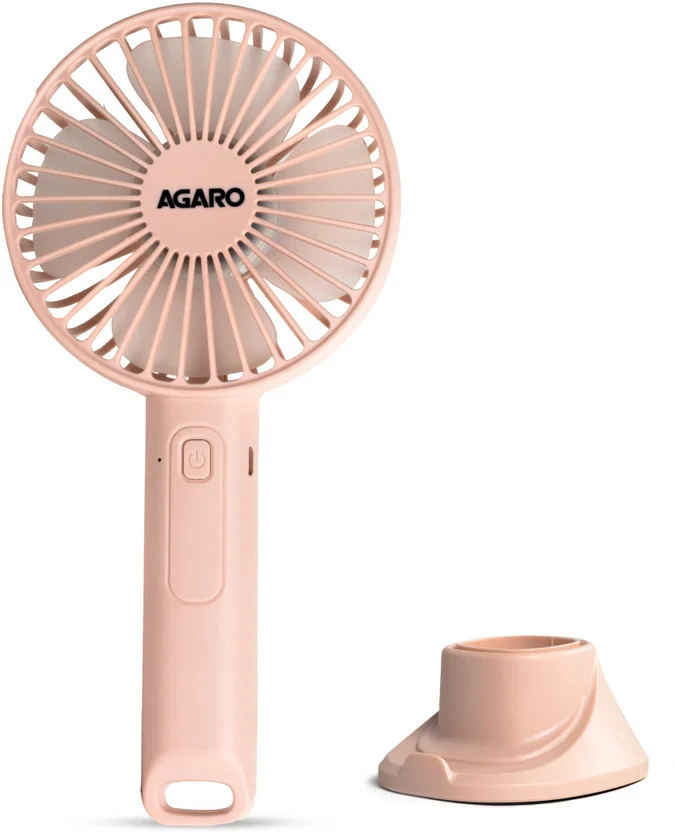AGARO Elite Mini Fan, 4 inches, Rechargeable Lithium-Io...