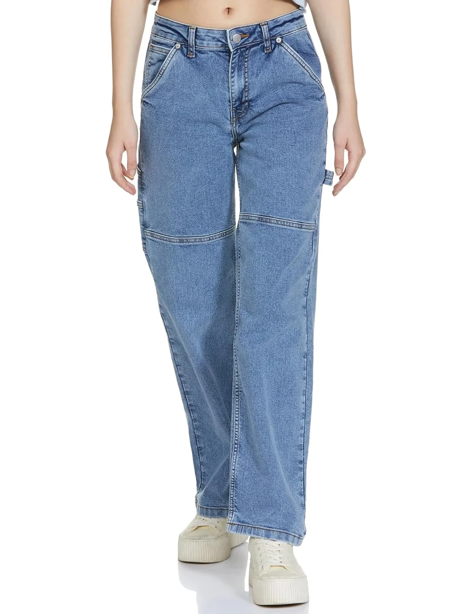 Amazon Brand - INKAST Regular Women's High Waist Full Length Cargo Loose Fit Jeans - Best Price ₹2399 at Amazon