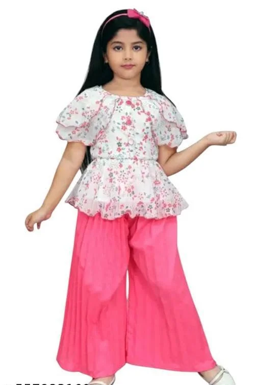 Cute Elegant Girls Top & Bottom Sets| Comfortable Wear & Casual Outfit | Western & Ethnic Clothing for Kids & Teens (R.K-P042) - Best Price ₹190 at Amazon