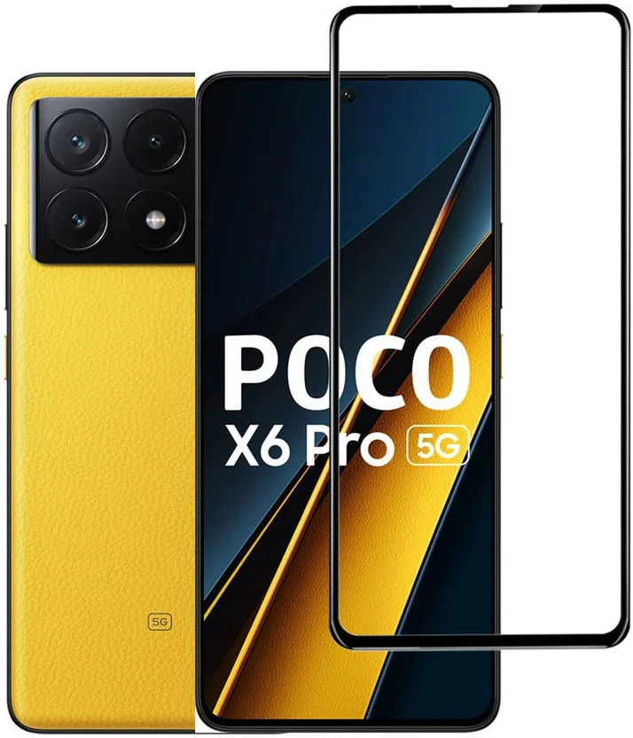Gorilla Cases Edge To Edge Tempered Glass for POCO X6 P...