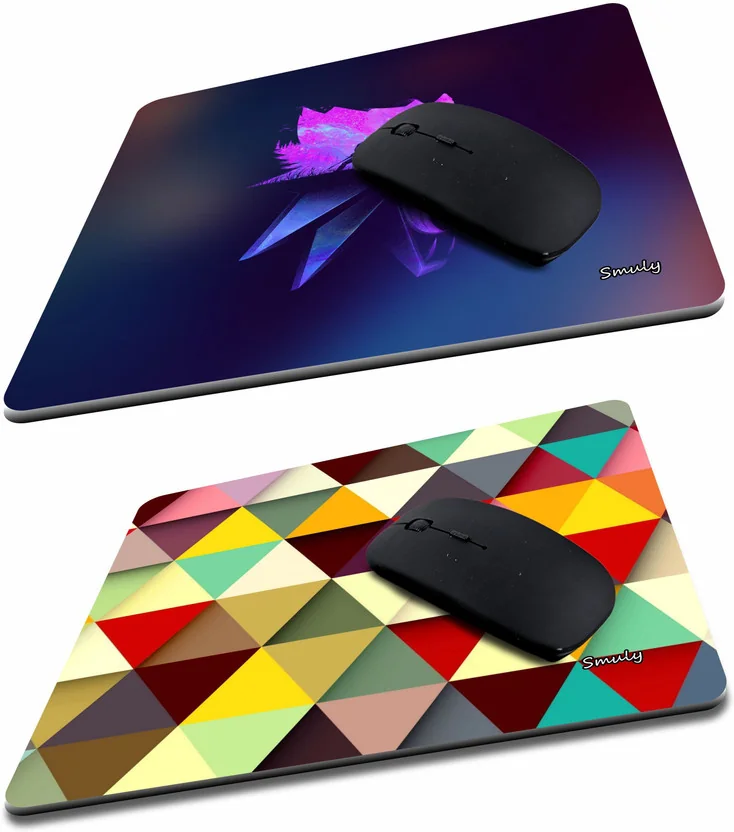 qivee COLOR WOLF COMBO (2) Mouse Pad Non-Slip Rubber Ba...