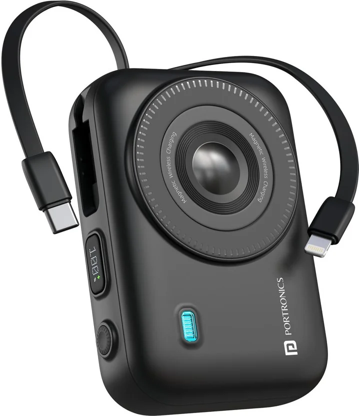 Portronics 20000 mAh 22.5 W Wired & Wireless Compact Po...