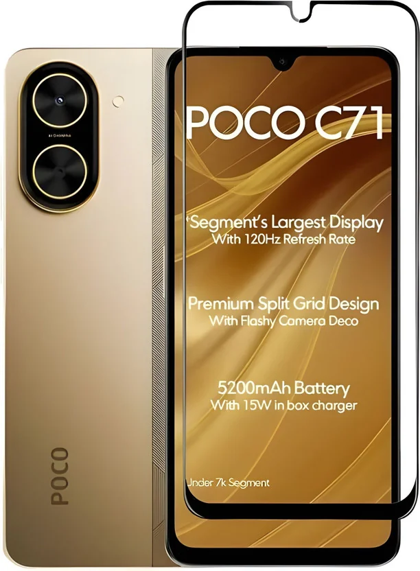 EITANSHA CREATION Edge To Edge Tempered Glass for POCO ...
