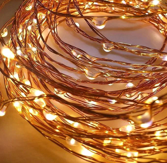 Desidiya 3AA Battery Powered Copper String Decorative LED Fairy Lights Warm White, 5 Meters, 50 LED's (Pack of 1) - Best Price ₹1999 at Amazon
