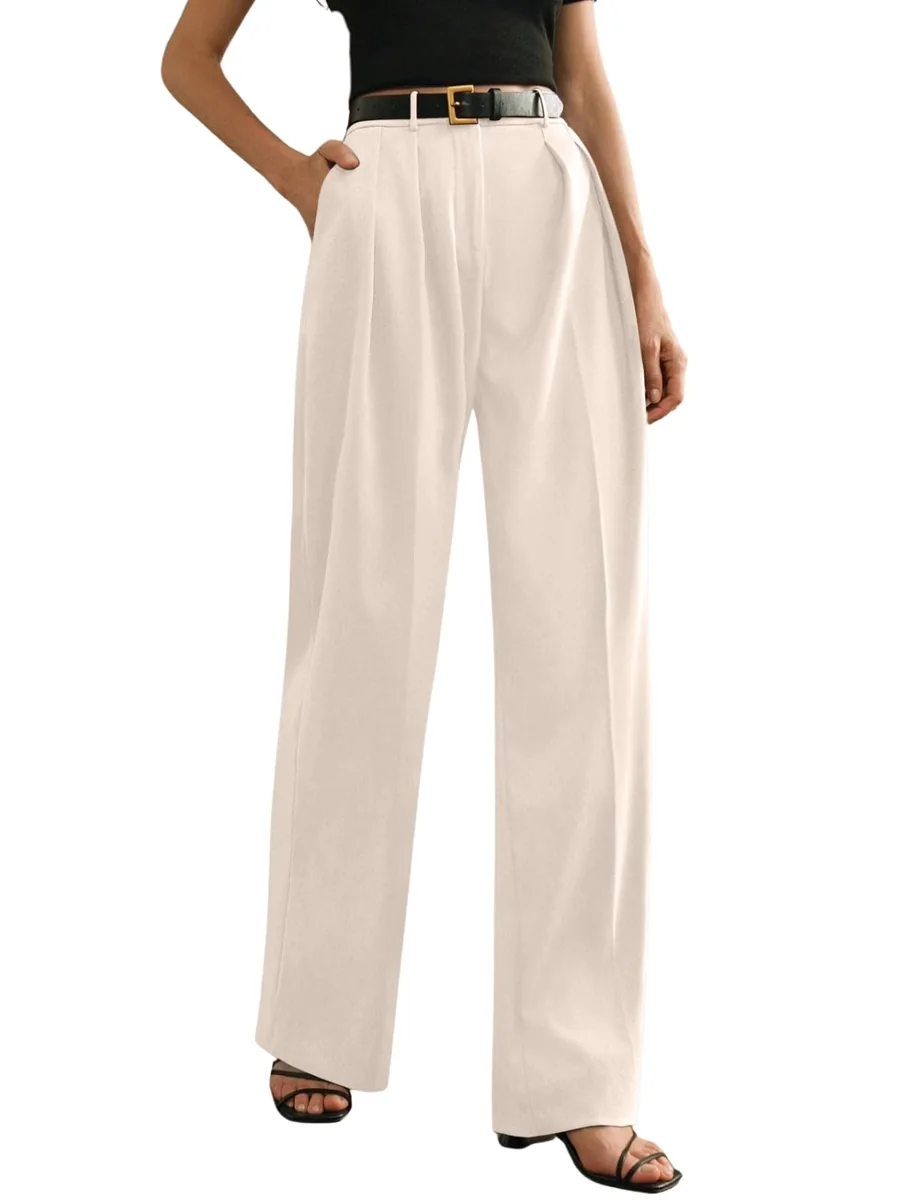 Trousers for Woman | Womens High Rise High Waist Flared Korean Style | Formal Pant for Women Office Wear| Track Pants for Womans Elegant for College & Events (Available in Plus Size)