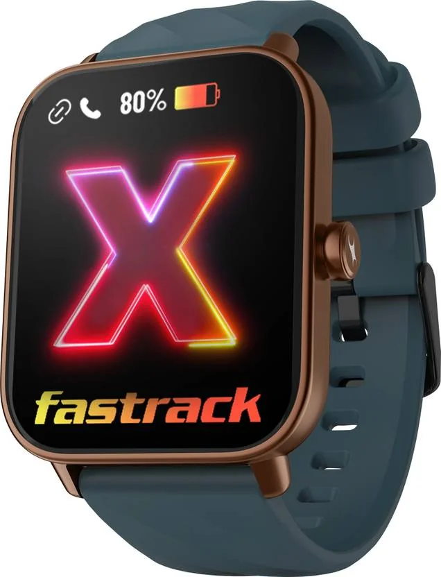 Fastrack Revoltt X-1.83'|Blazing Fast UI|Single Sync BT Calling|Calculator|In-built games Smartwatch  (Teal Strap, Free Size) - Best Price ₹1499 at Flipkart