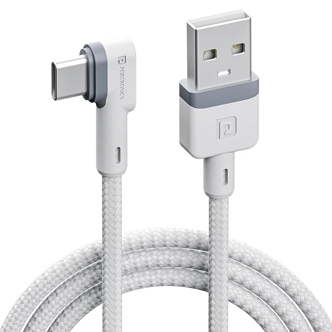 Portronics Konnect L POR-1403 Fast Charging 3A Type-C Cable 1.2 Meter with Charge & Sync Function for All Type-C Devices (White) - Best Price ₹110 at Amazon