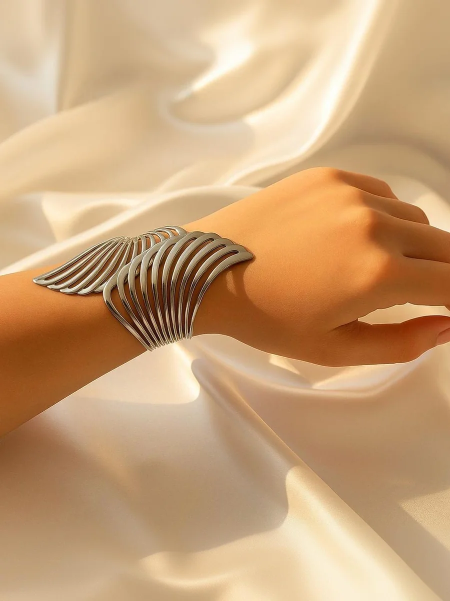 Women Silver-Plated Cuff Bracelet - Best Price ₹599 at Myntra
