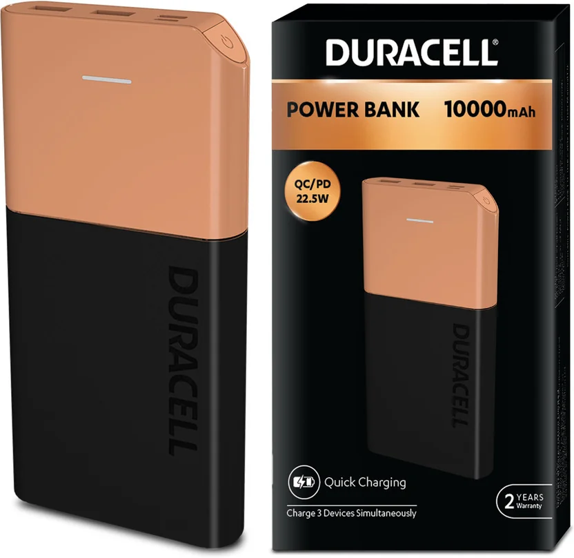 DURACELL 10000 mAh 22.5 W Power Bank