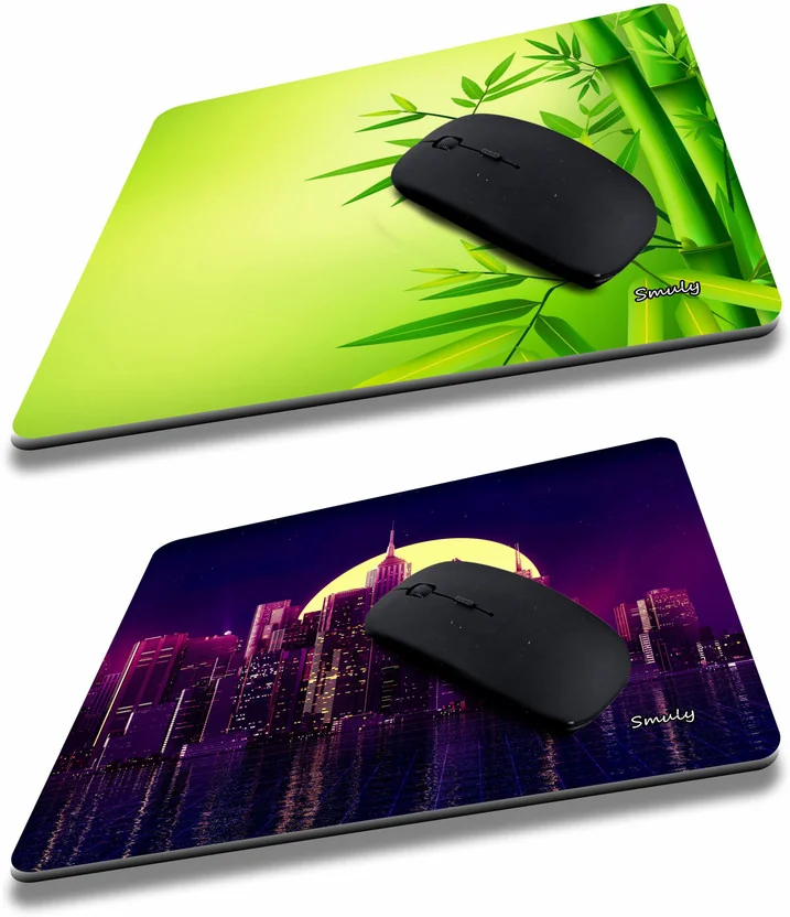 qivee Bamboo Combo (6) Mouse Pad Non-Slip Rubber Base M...