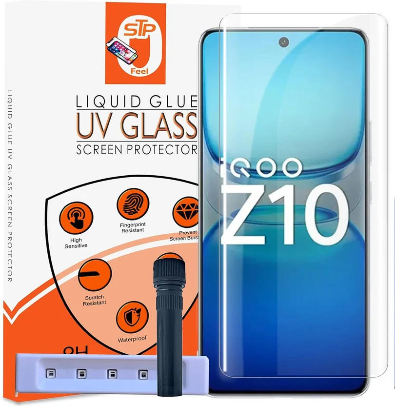 Shuotech Edge To Edge Tempered Glass for iQOO Z10 5G, G...