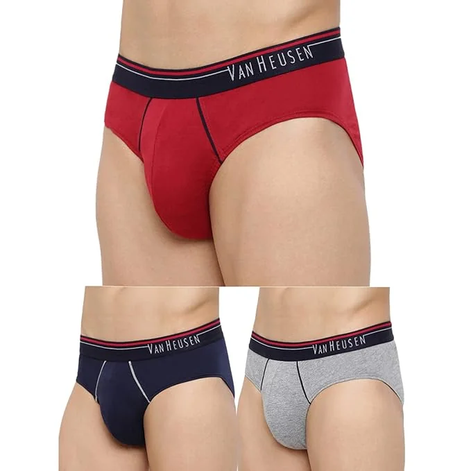 Van Heusen Men's Cotton Solid Anti Bacterial Regular Fit Brief (Pack of 3) - Best Price ₹645 at Amazon