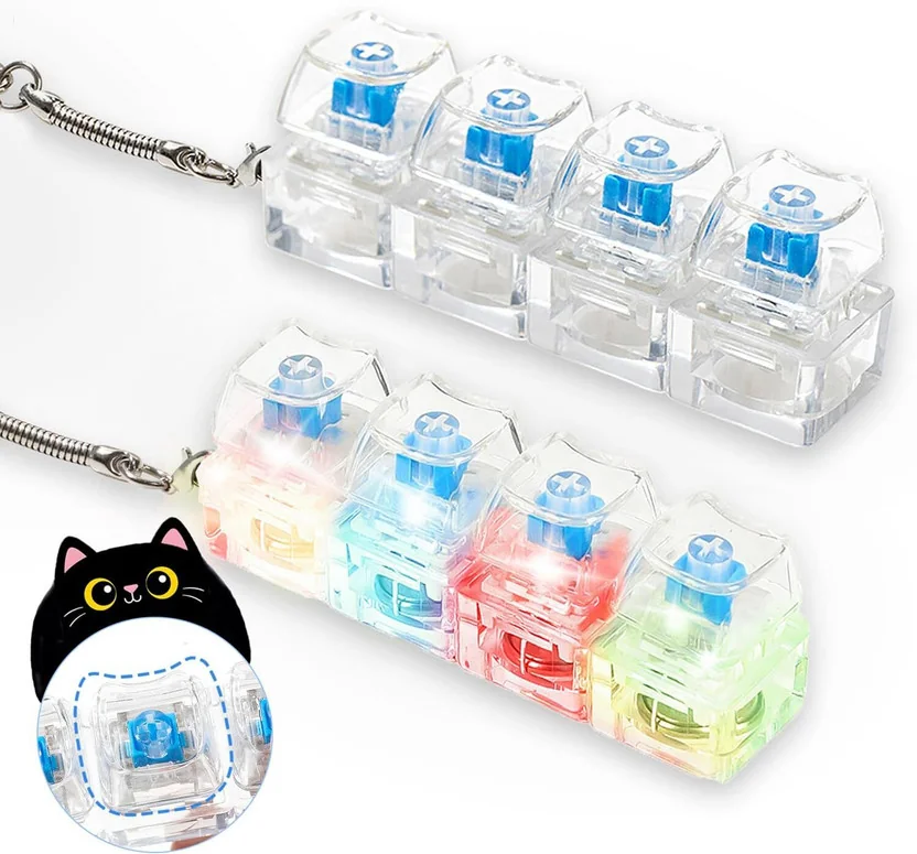 FIORENSE Keyboard Fidget Toy for Adults with LED Light ...