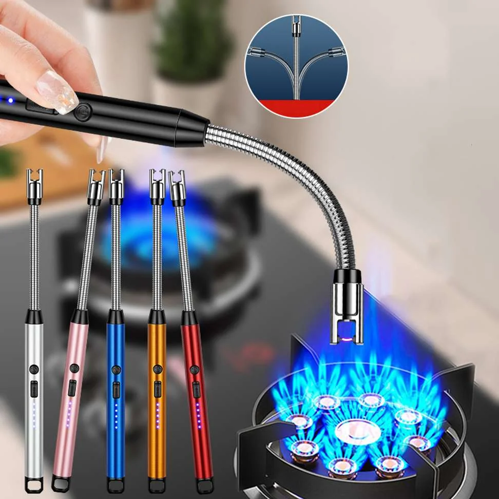 Eblooming 360 Degree Flexible Rechargeable Electric Kitchen Lighter for Gas Candle Stove Aluminium Electronic Gas Lighter Aluminium Gas Lighter - Best Price ₹104 at Shopsy