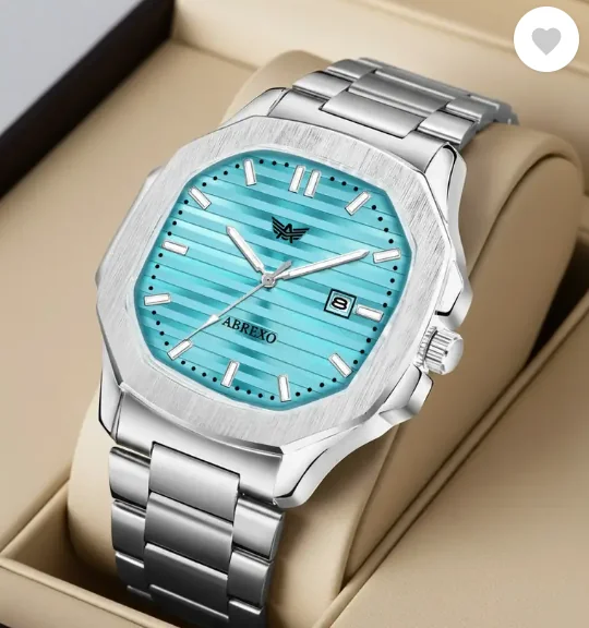 ABREXO Nautilus Date Working Square Blue Dial Silver Quartz Mechanism Watch For Boys Analog Watch  - For Men Abx4568-SKB - Best Price ₹322 at Flipkart