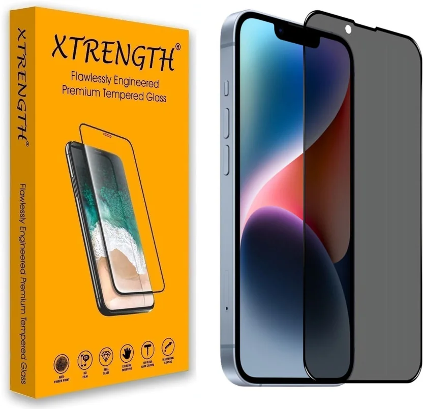 XTRENGTH Tempered Glass Guard for Apple iPhone 13, Appl...