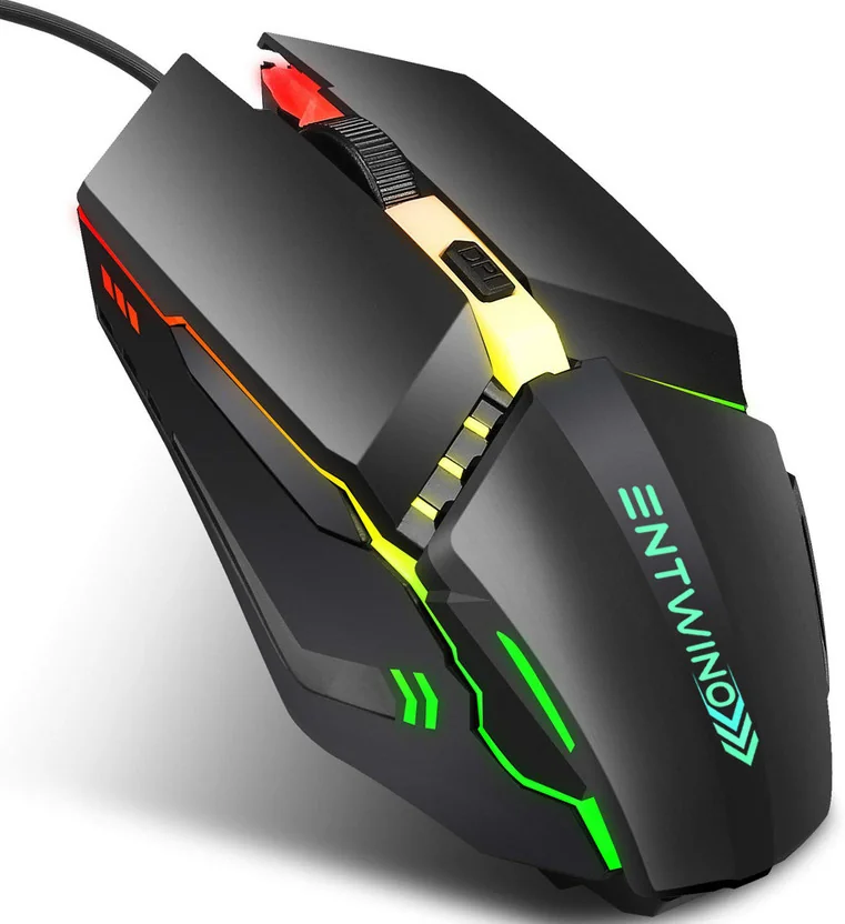 ENTWINO X3 Colorful Mechanical Gaming Mouse, DPI Button...