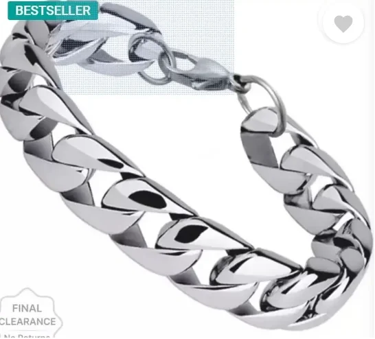 budget buy Sterling Silver Titanium Bracelet - Best Price ₹77 at Flipkart