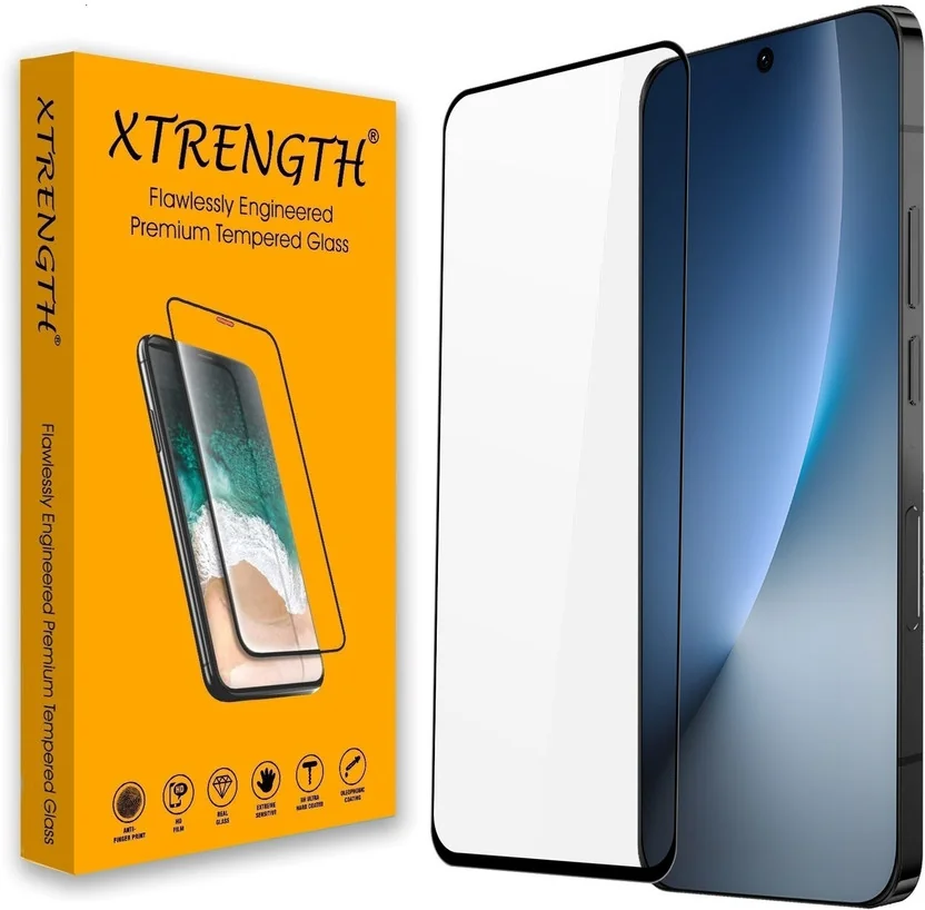 XTRENGTH Tempered Glass Guard for Realme P4x 5G, with E...