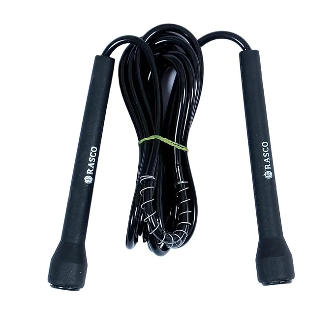 Skipping Rope for Men, Women & Children - Jump Rope for Exercise Workout & Weight Loss - Tangle Free Jumping Rope for Kids (Black) - Best Price ₹119 at Amazon