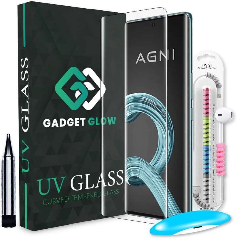 Gadget Glow Edge To Edge Tempered Glass for LAVA AGNI 2...