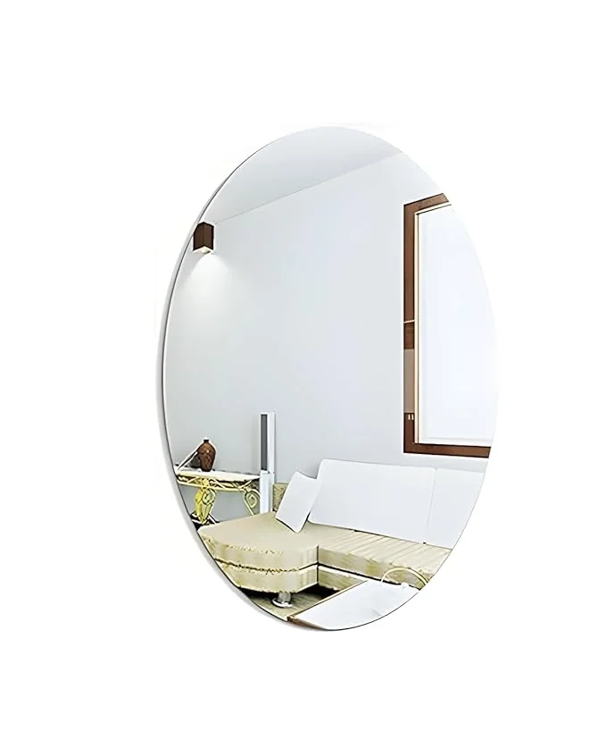 Gadgetglam Oval Shape Adhesive Mirror Sticker for Wall on Tiles Bedroom Living Room Basin Mirror Bathroom Wall Mirror Both Side Sticker Acrylic Wall Mirror for Wall Full Length - Best Price ₹139 at Amazon