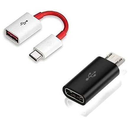 USB Type C OTG Adapter USB Mouse, Pendrive Connector & Type-c to Micro OTG Adapter, USB 3.0 Female to Micro-USBConnector Aluminium High Speed Data OTG for All Type-C Smartphone.