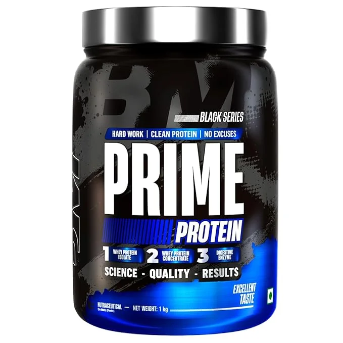 Bigmuscles Nutrition Prime Protein [1kg] | Whey Protein Isolate & Concentrate | With Digestive Enzymes, Probiotic Enzymes | 24g Protein, 10g EAA [Rich Chocolate] - Best Price ₹899 at Amazon