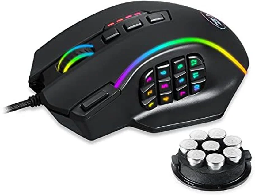 Redragon M901-K2 Wired Ambidextrous Optical Gaming Mou...