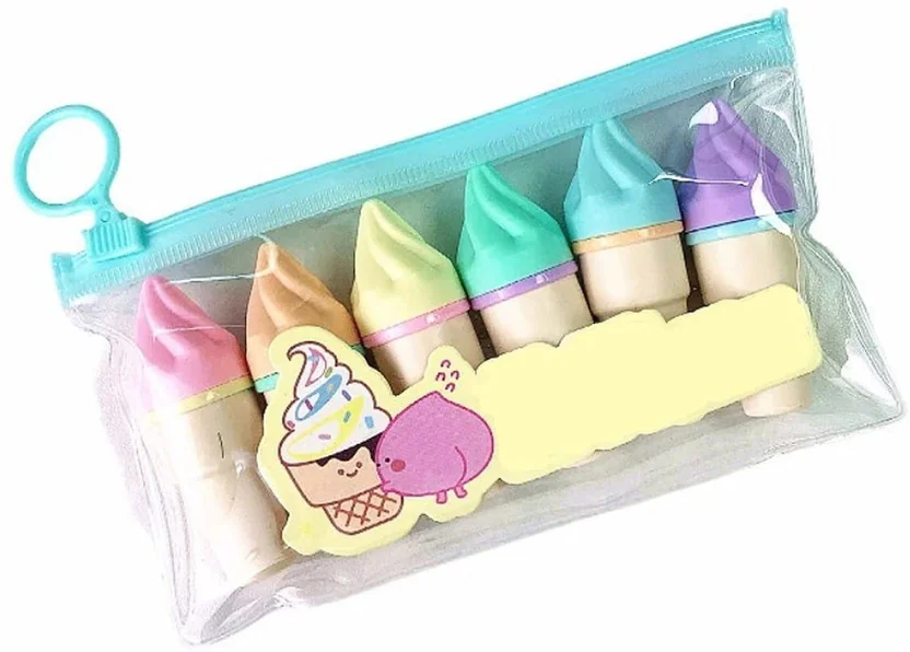 AncientKart Kids Funny Ice Cream Shaped Highlighter set...