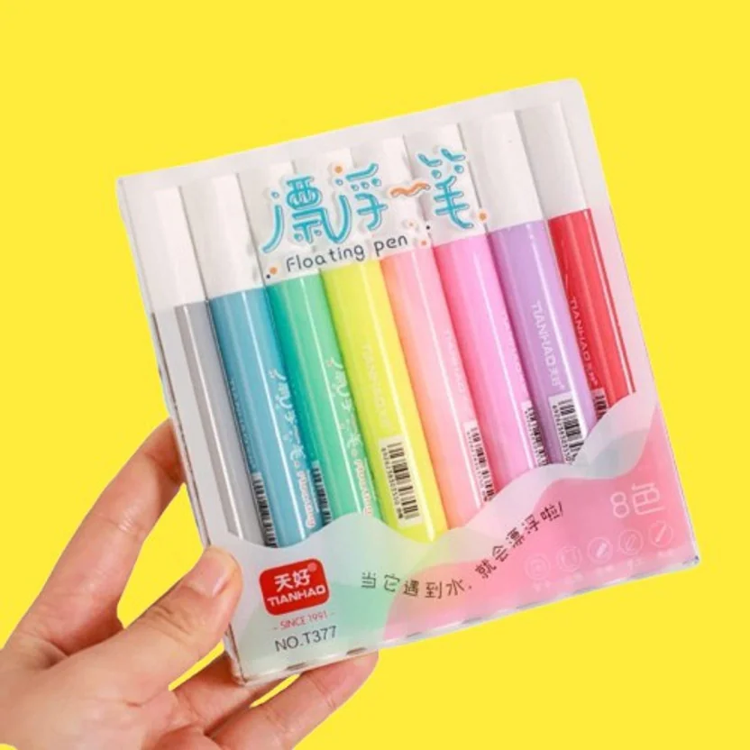 GUNGUN 8pcs Colorful Magical Water Floating Painting Pe...