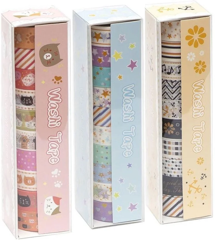 Sannu Multi Design 30 Rolls Washi Tape Set - 15mm Wide,...