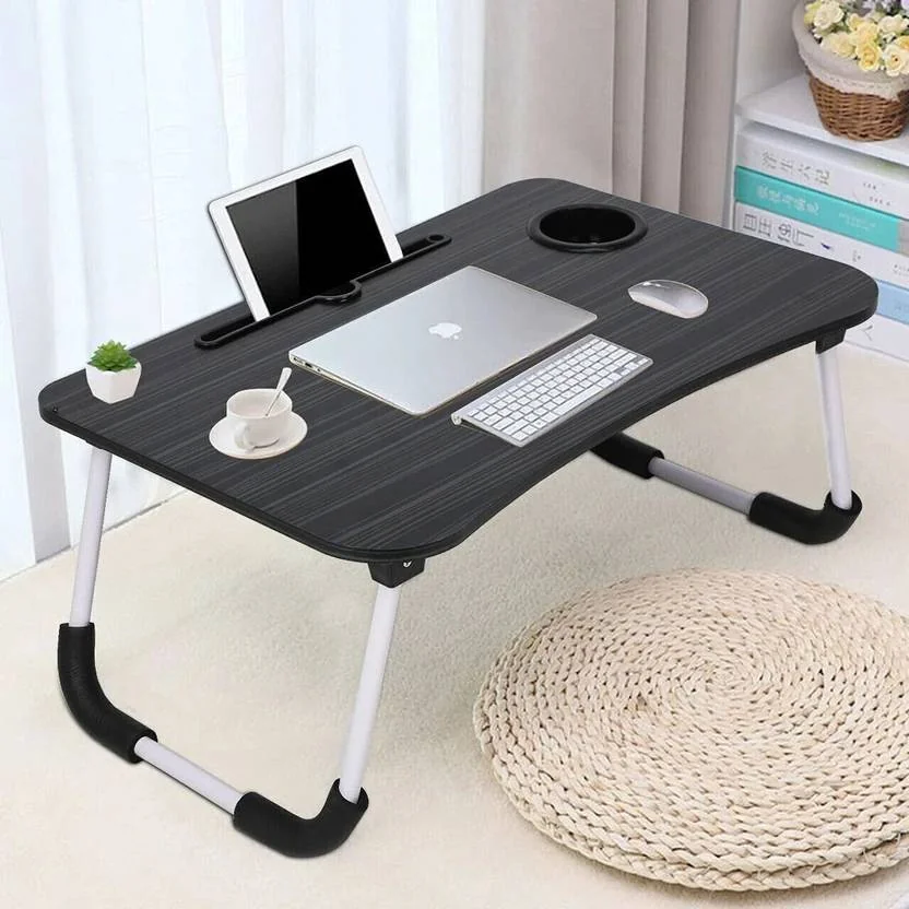 MITHILA Foldable Multipurpose Wood Portable Laptop Table  (Finish Color - BLACK, Pre Assembled) - Best Price ₹405 at Flipkart