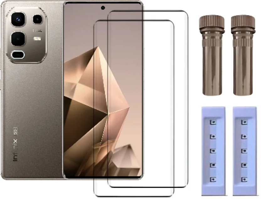 crixus Edge To Edge Tempered Glass for Infinix Note 50s...