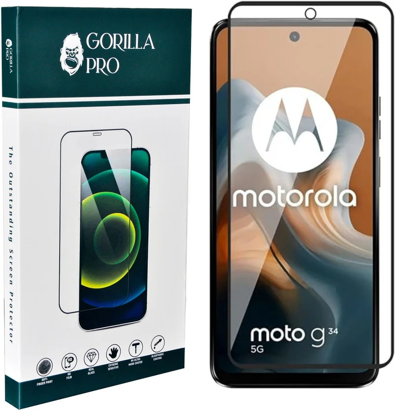 GORILLA PRO Tempered Glass Guard for MOTOROLA Moto G34 ...