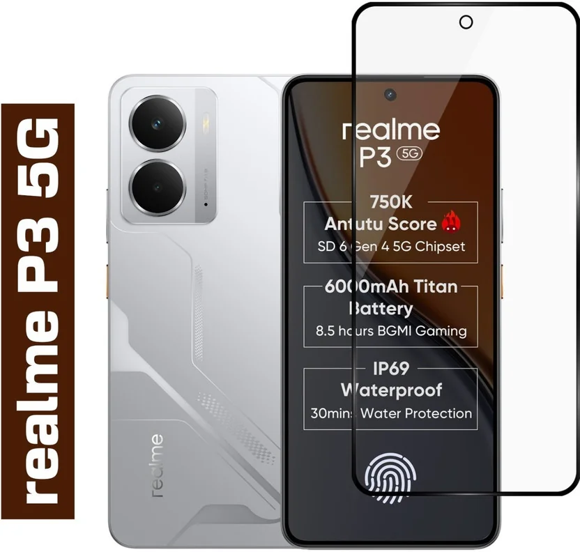Gorilla Cases Edge To Edge Tempered Glass for realme P3...