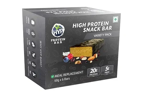 HYP Whey Protein Bar - Variety Pack - Box of 6 pcs - Best Price ₹589 at Hyugalife
