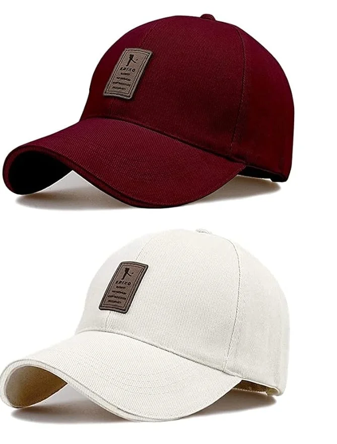 SELLORIA Acrylic - Adjustable Unisex Cap - Quick Drying Sun Hat For Activites Sports Baseball Hat For Men And Women Freesize (Pack Of 2) Multicolour - Best Price ₹173 at Amazon