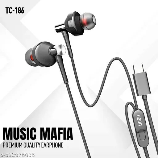 Ubon Type-C TC-186 Wired Earphones Wired Gaming Headset (black, In the Ear) - Best Price ₹224 at Meesho